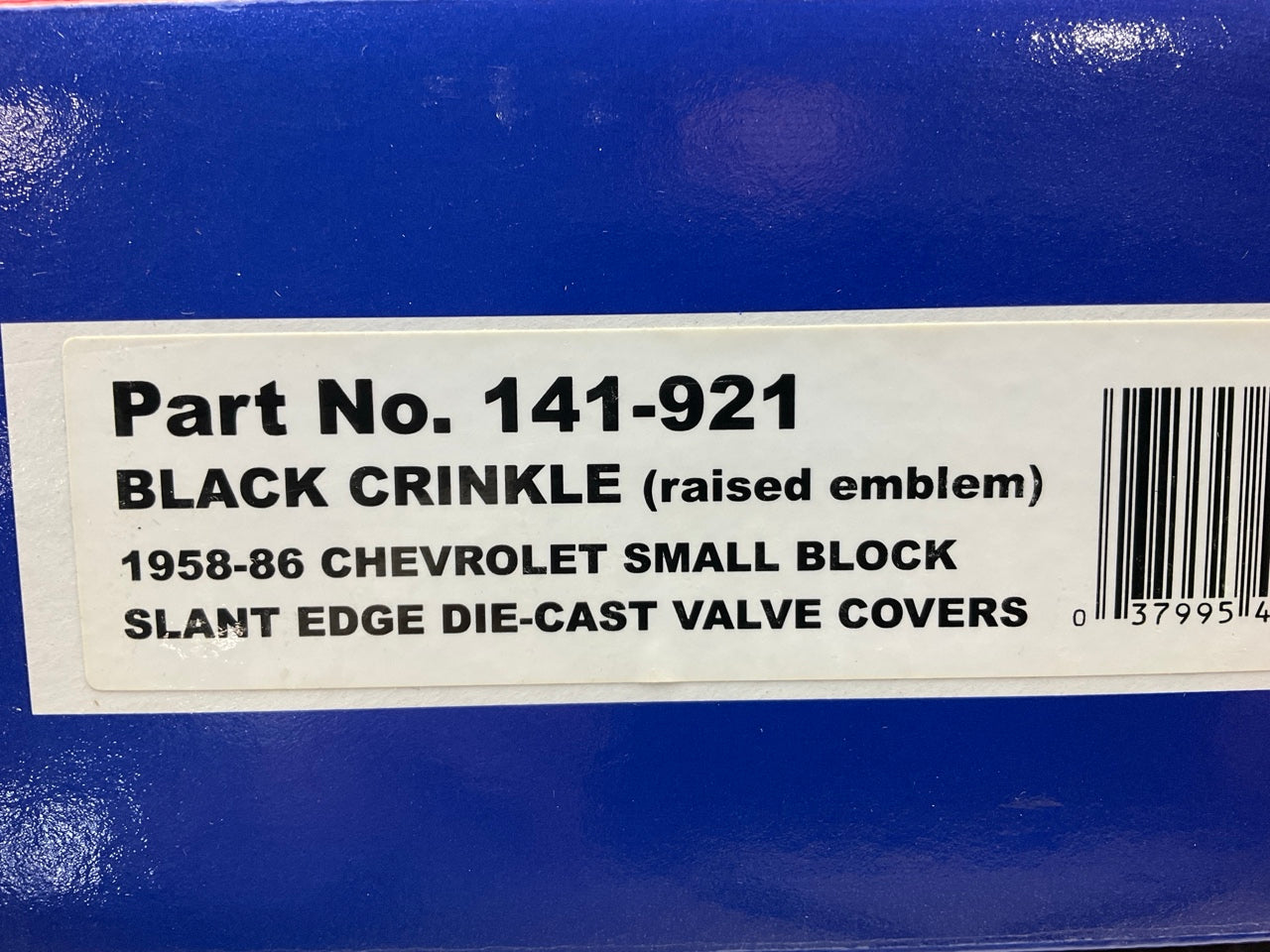 Proform 141-921 Slant-Edge Black Crinkle Valve Cover For 1959-1986 Chevrolet SBC