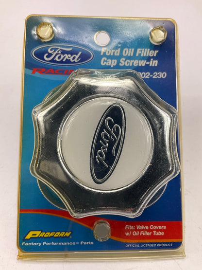 Proform 302-230 Polished Screw-In Oil Fill Cap - Ford Logo - 5.0L/302 V8