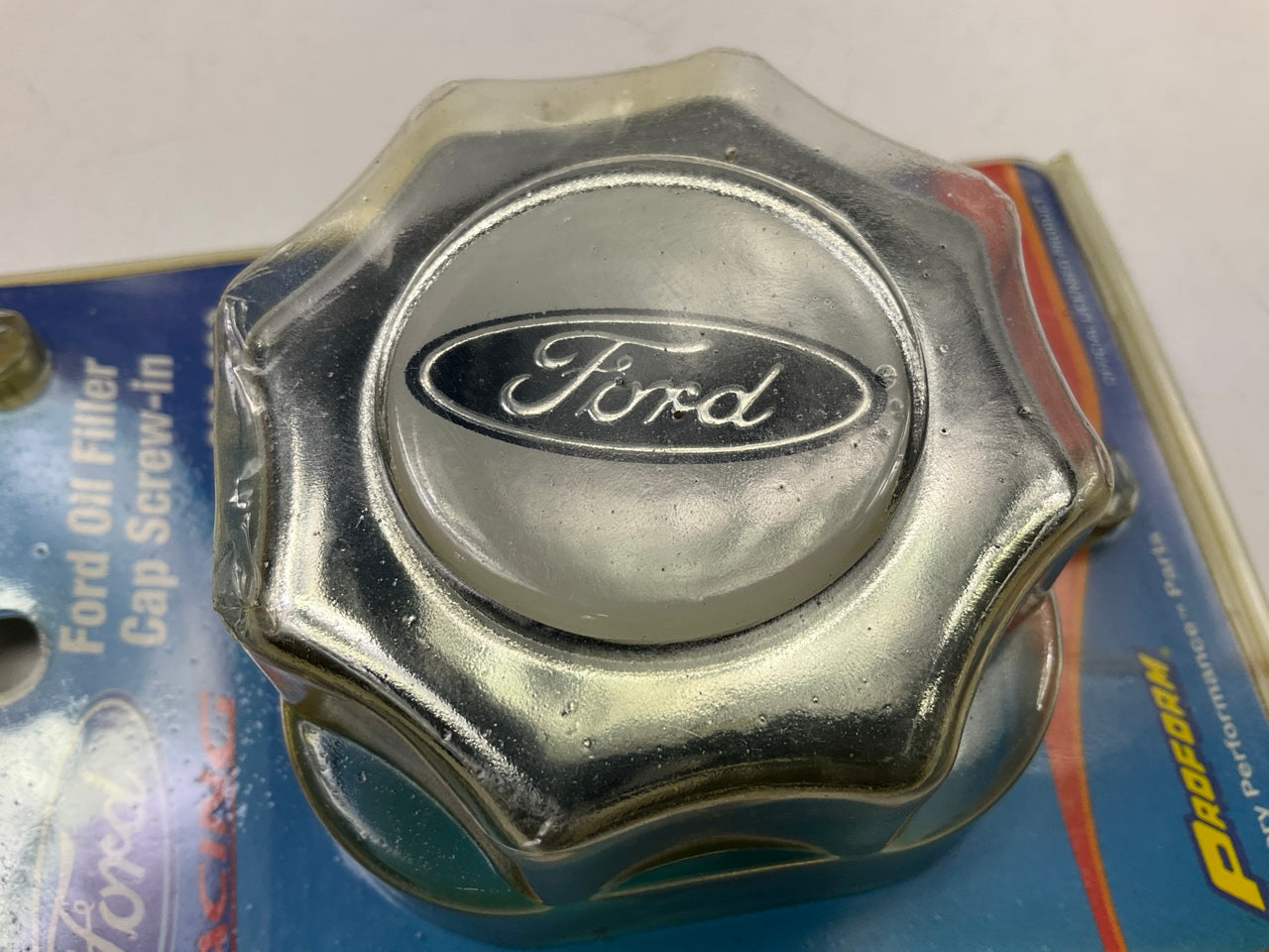 Proform 302-230 Polished Screw-In Oil Fill Cap - Ford Logo - 5.0L/302 V8