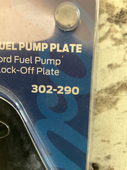 Proform 302-290 Fuel Pump Block-Off Plate Chrome W/ Ford Oval SBF 289 302 351W