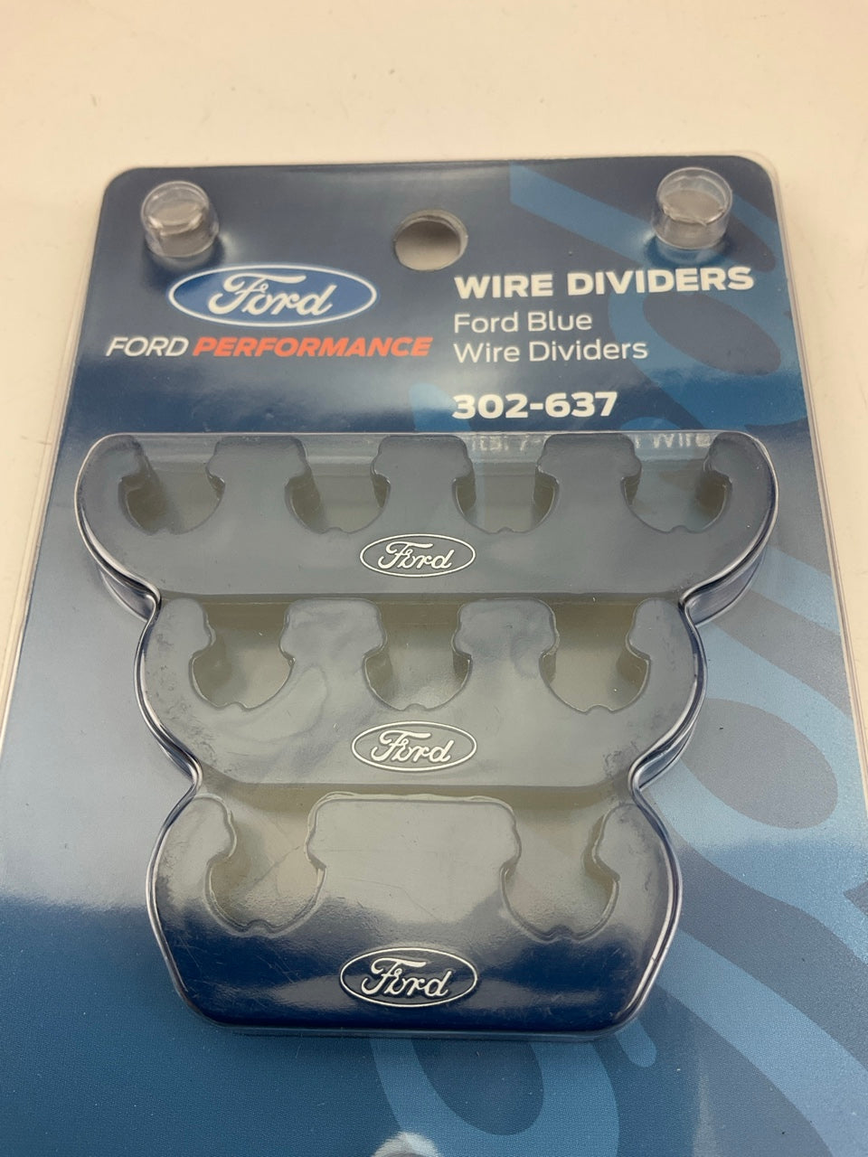 Proform 302-637 Ford Racing Ignition Wire Separators - Blue W/ White Logo - Pair