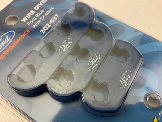 Proform 302-637 Ford Racing Ignition Wire Separators - Blue W/ White Logo - Pair