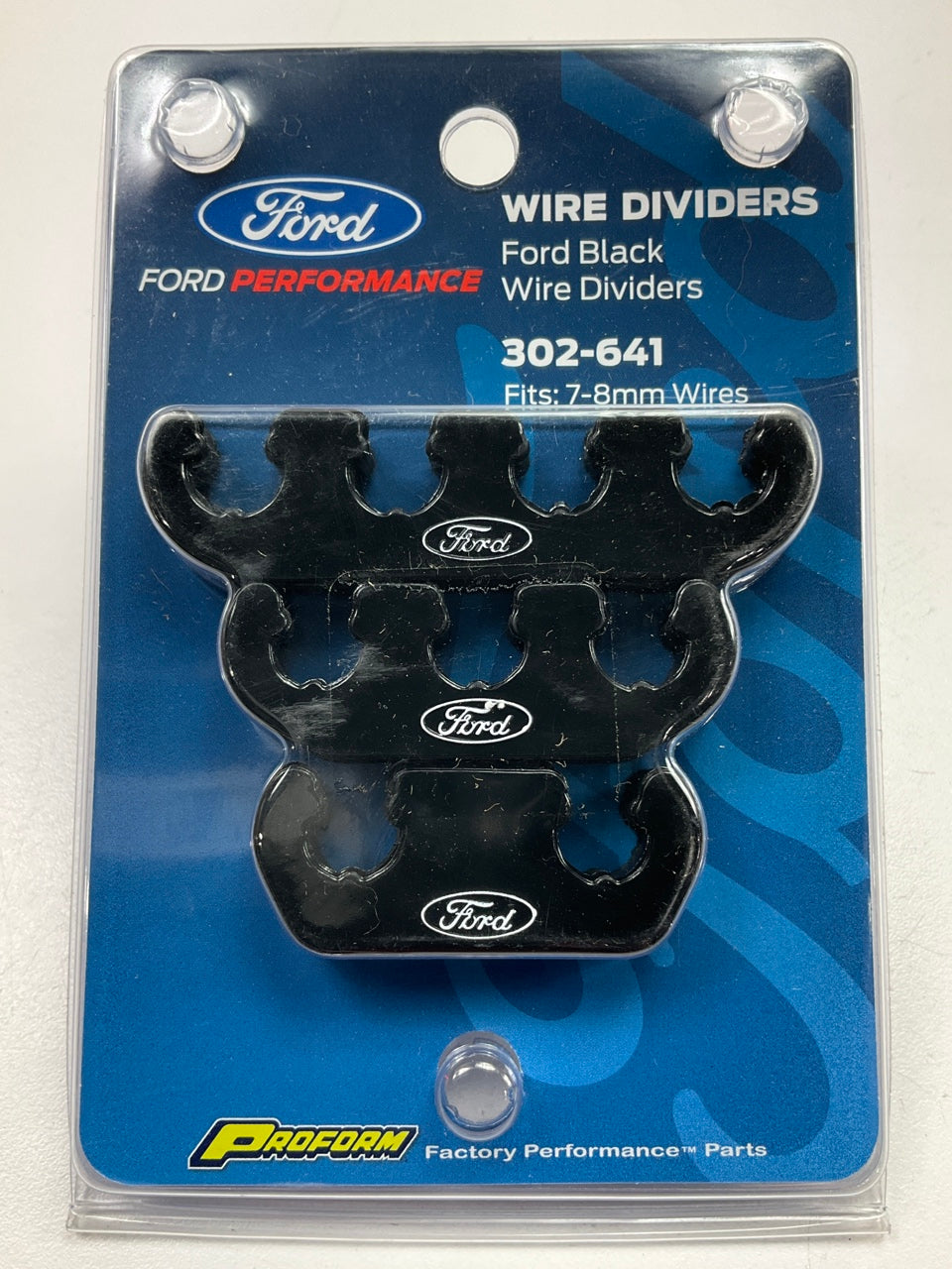 Proform 302-641 Ford Racing Licensed Spark Plug Wire Dividers, Black