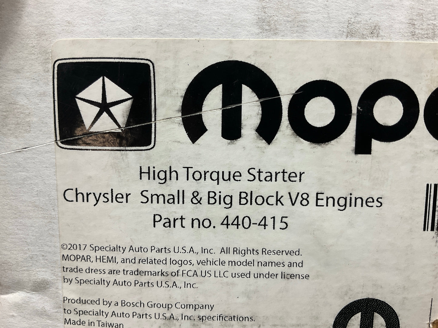 Proform 440-415 For Mopar High-Torque Starter 4.41:1 Reduction Aluminum SB&BB