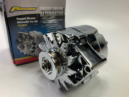 Proform 66445-1N Chrome Alternator - 100 Amp, 1-Wire GM Chevy 10SI SBC BBC