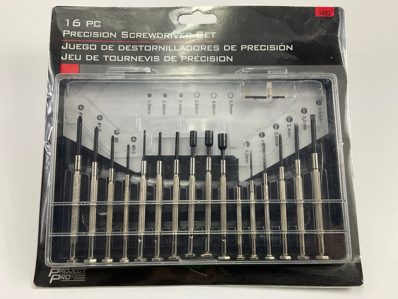 Project Pro 1422 Precision Screwdriver Set 16 Piece Mini Screw Driver Set
