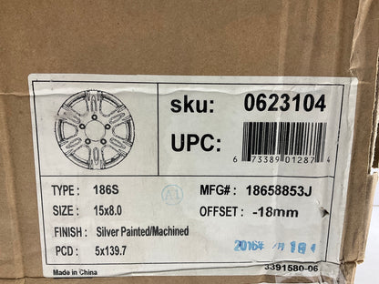 Proline 186S Silver Alloy Wheel Rim 15x8'', 5x139.7mm / 5x5.5'', -18mm Offset