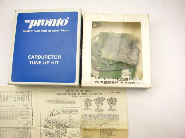 Pronto 10146A Carburetor Rebuild Kit for 1971-1974 Chevrolet GMC Rochester 2BBL
