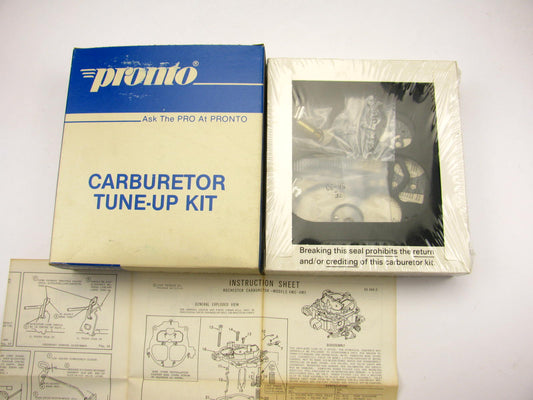 Pronto 10309C Carburetor Rebuild Kit 67-74 Oldsmobile Cadillac 4-BBL 4MV 4MC