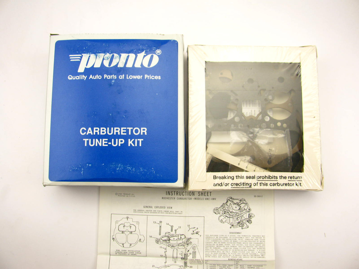 Pronto 10387 Carburetor Rebuild Kit 1971-1972 Chevrolet GMC Rochester 4MC 4MV