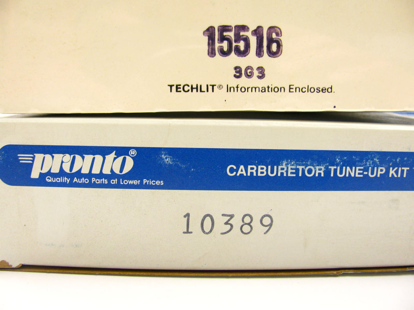 Pronto 10389 Carburetor Rebuild Kit - Rochester 2-BBL 2GC 2G 2GV