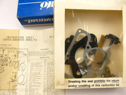Pronto 10467 Carburetor Rebuild Kit for 1975-1977 Ford Mercury Carter 1-BBL YFA