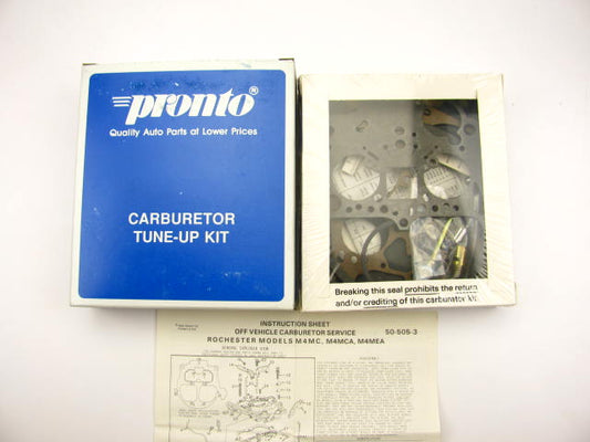 Pronto 10470B Carburetor Rebuild Kit For 1975-1981 GM Rochester M4MC M4MCA M4MEA