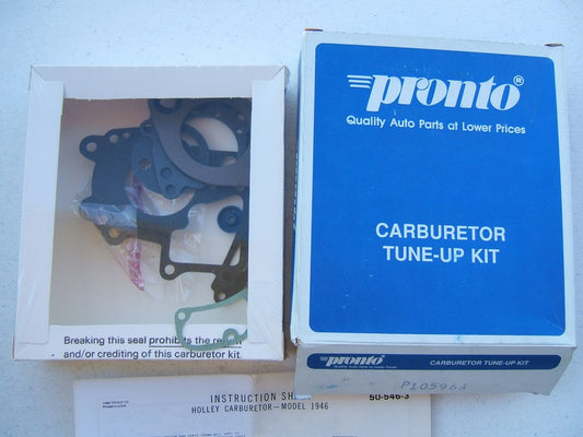 Pronto 10596A Carburetor Rebuild Kit 1975-1981 AMC Ford Mercury For Holley 1946