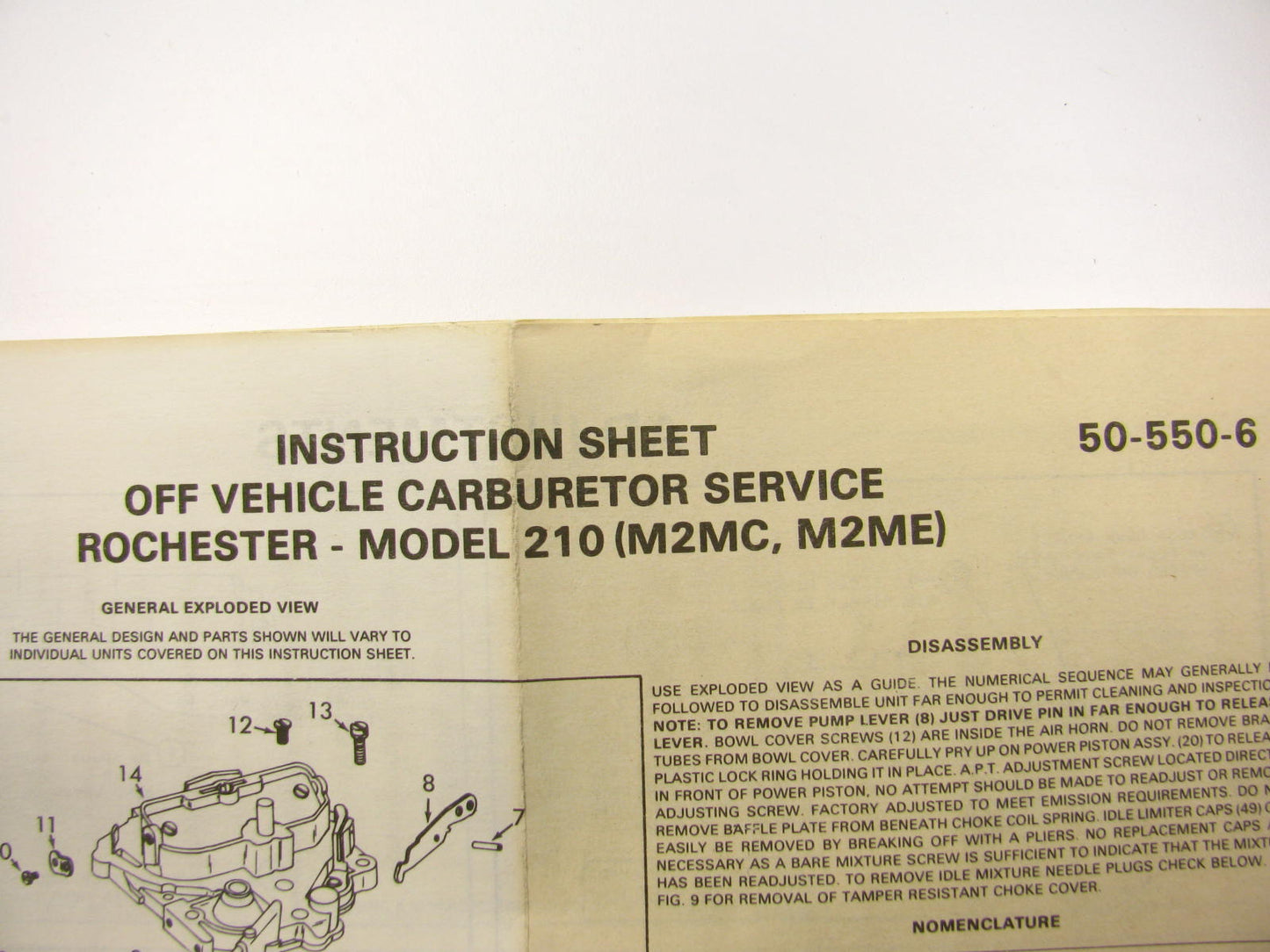 Pronto 10618B Carburetor Rebuild Kit for 1978-80 Oldsmobile Rochester M2MC M2ME