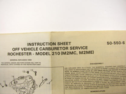 Pronto 10618B Carburetor Rebuild Kit for 1978-80 Oldsmobile Rochester M2MC M2ME
