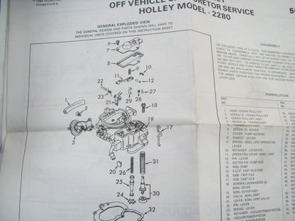 Pronto 10625A Carburetor Rebuild Kit For HOLLEY MODEL 2280