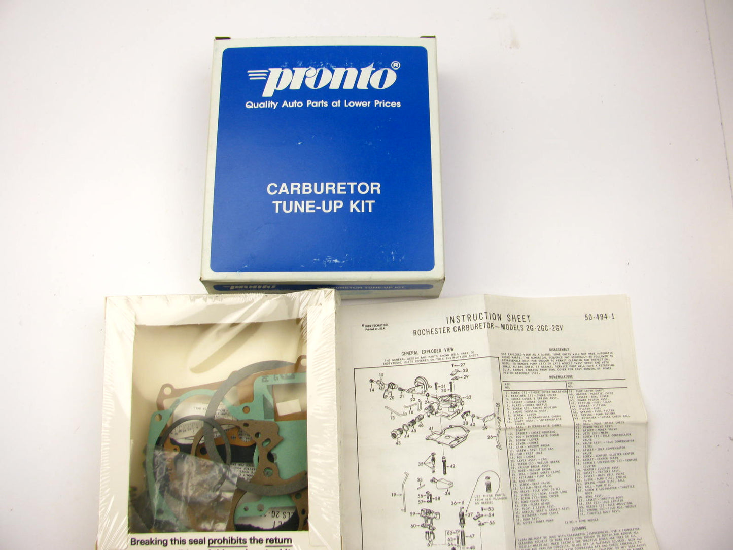Pronto 10862 Carburetor Rebuild Kit for 1975-1978 GM Rochester 2G 2GC 2GV