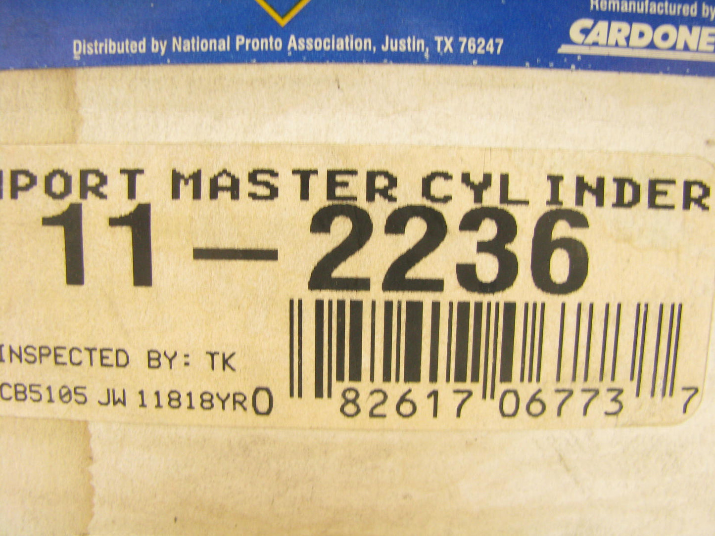 Pronto 11-2236 Remanufactured Brake Master Cylinder W/O Reservoir