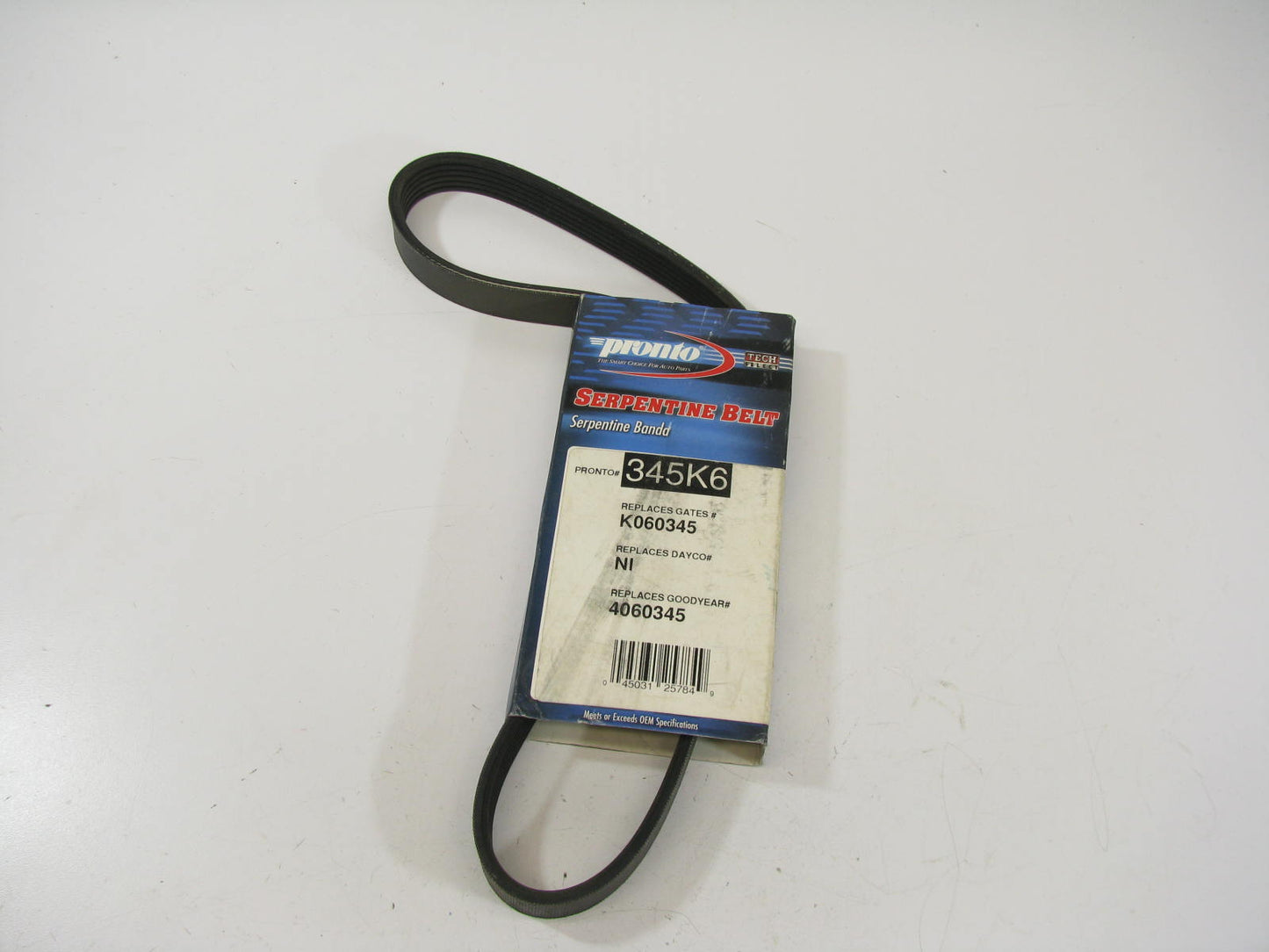 Pronto 345K6 Serpentine Belt - 0.84'' X 35.00'' - 6 Ribs