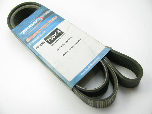 Pronto 750K8 Serpentine Belt - 1.12'' X 75.645'' - 8 Ribs