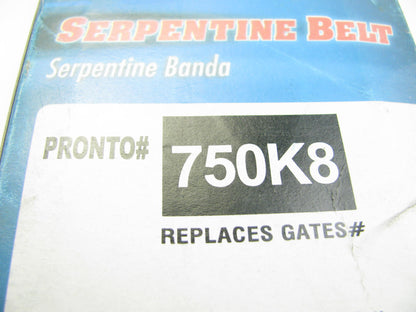 Pronto 750K8 Serpentine Belt - 1.12'' X 75.645'' - 8 Ribs