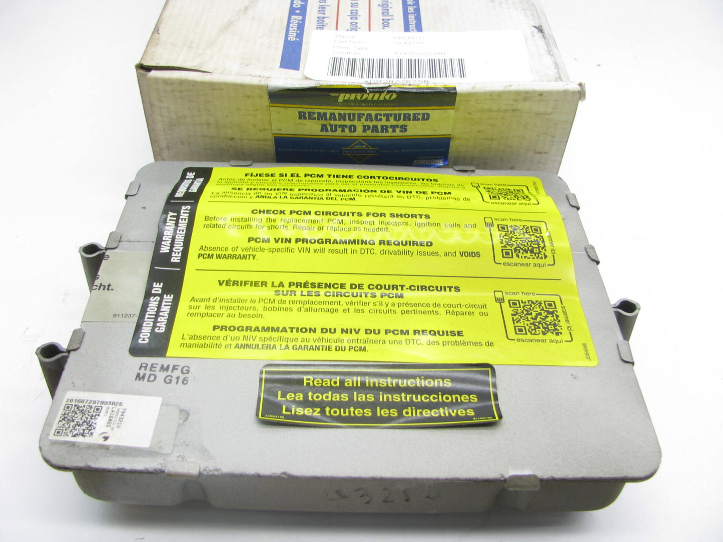 Pronto 79-4321V Reman Engine Control Module ECM ECU For 1998 Dodge Dakota 3.9L