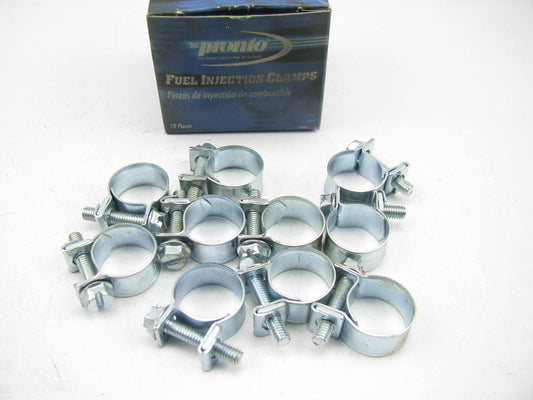 (10) Pronto CB013F Fuel Injection Hose Clamps #6 - 5/16'' X 7/8''