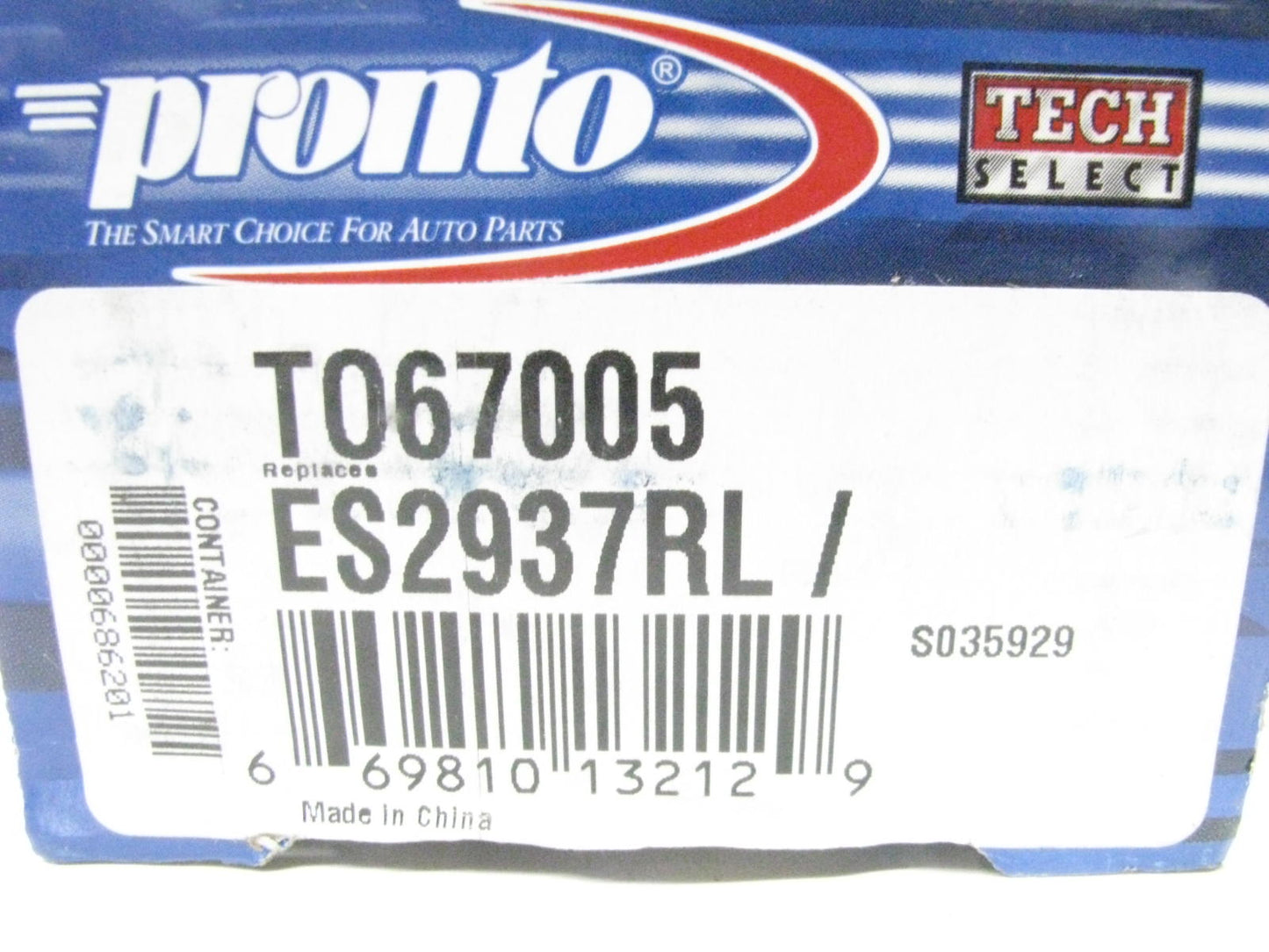 Pronto ES2937RL Steering Tie Rod End - Front Outer