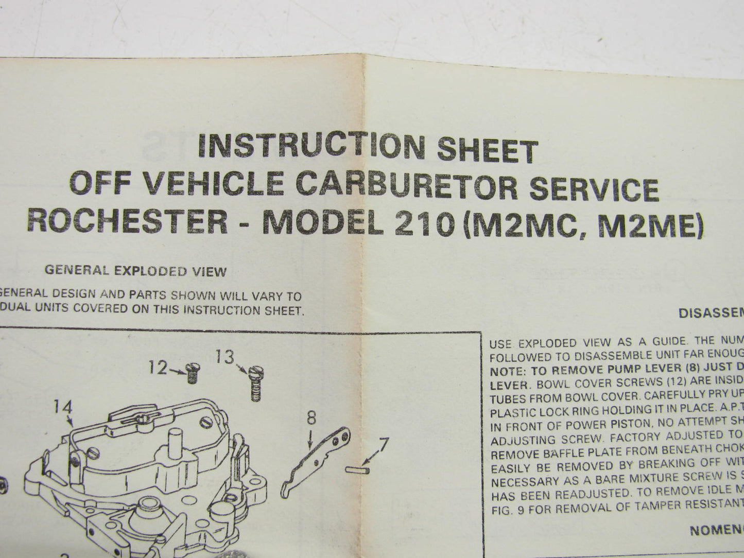 Pronto P10650A Carburetor Rebuild Kit for 1979-1980 GM Rochester M2MC M2ME