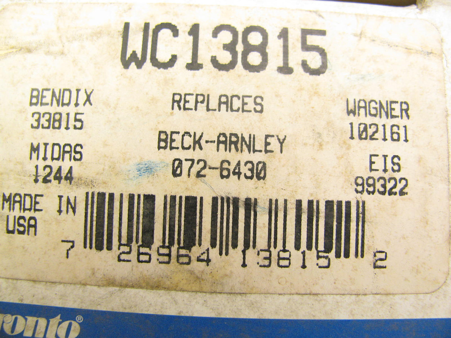 Pronto WC13815 Rear Drum Brake Wheel Cylinder For 1978-1980 Ford Fiesta