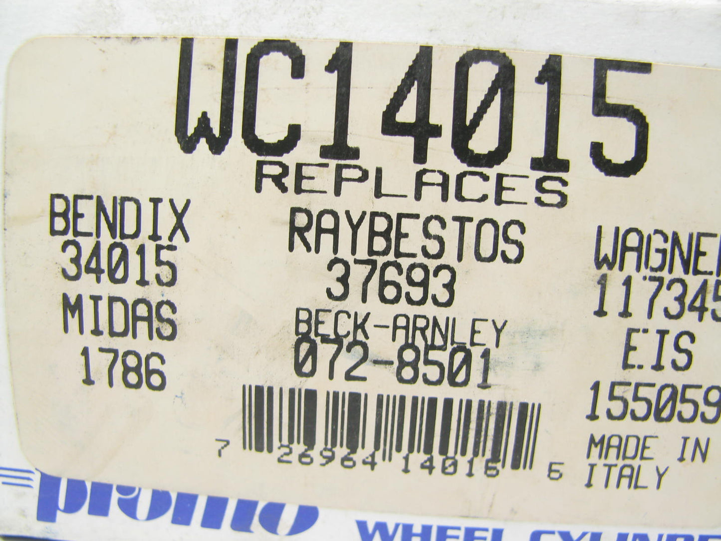 Pronto WC14015 Drum Brake Wheel Cylinder - Rear Left / Right