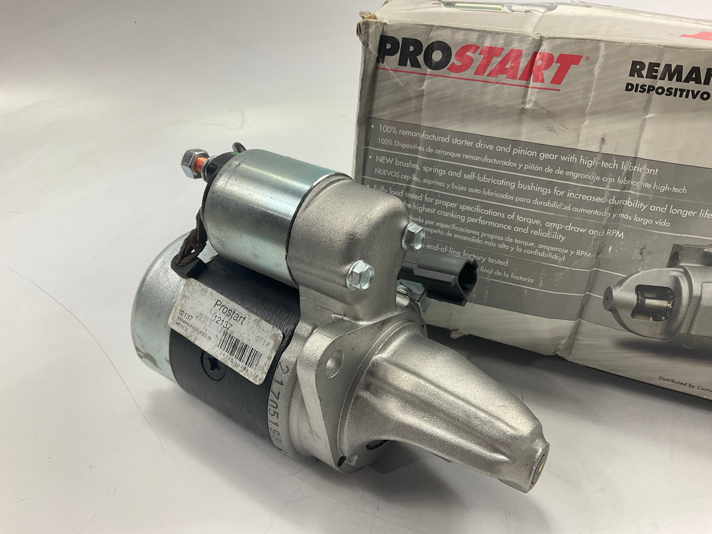 REMAN. Prostart 12137 Starter (MANUAL TRANSMISSION & CALIFORNIA ONLY)