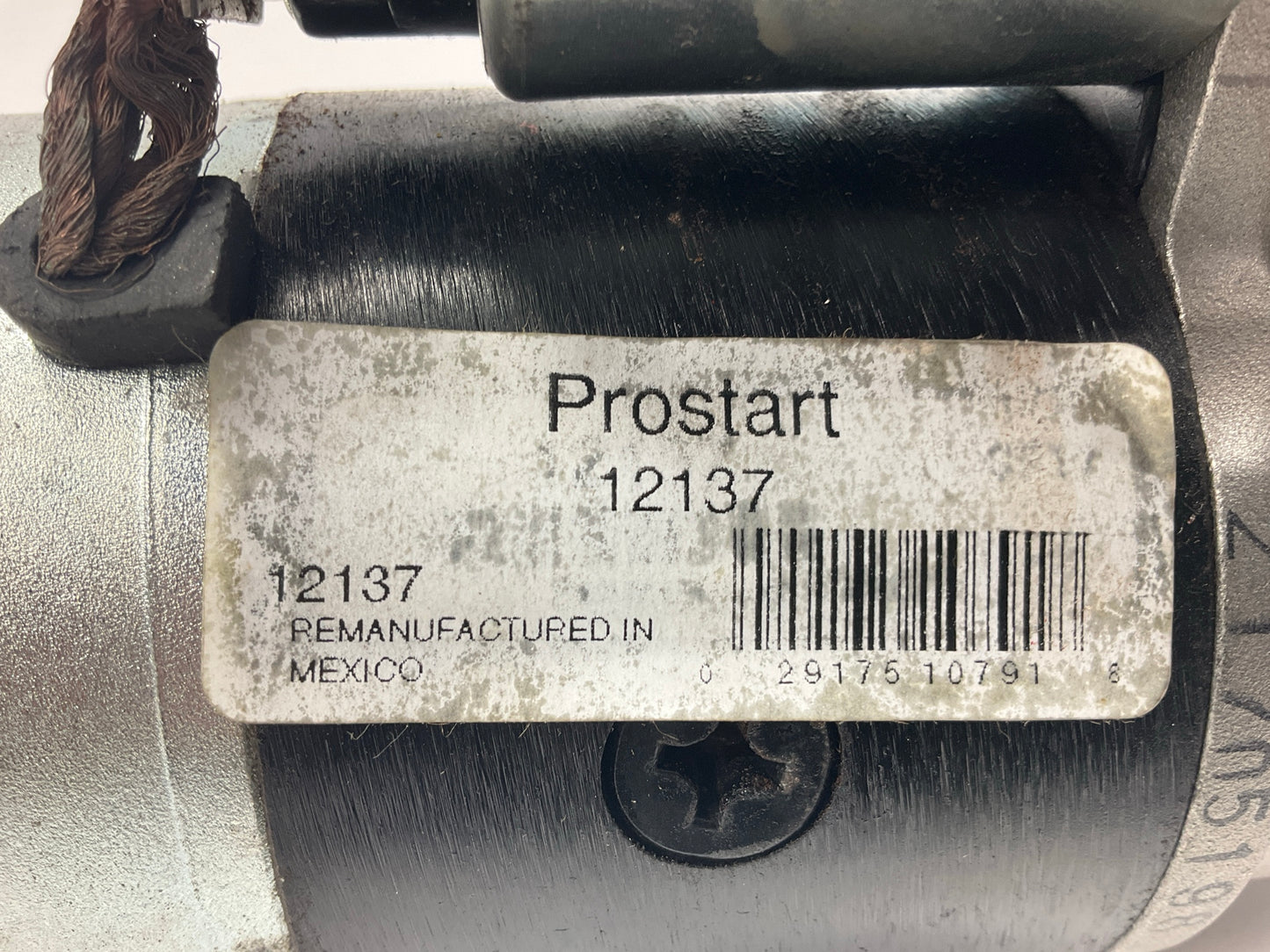 REMAN. Prostart 12137 Starter (MANUAL TRANSMISSION & CALIFORNIA ONLY)