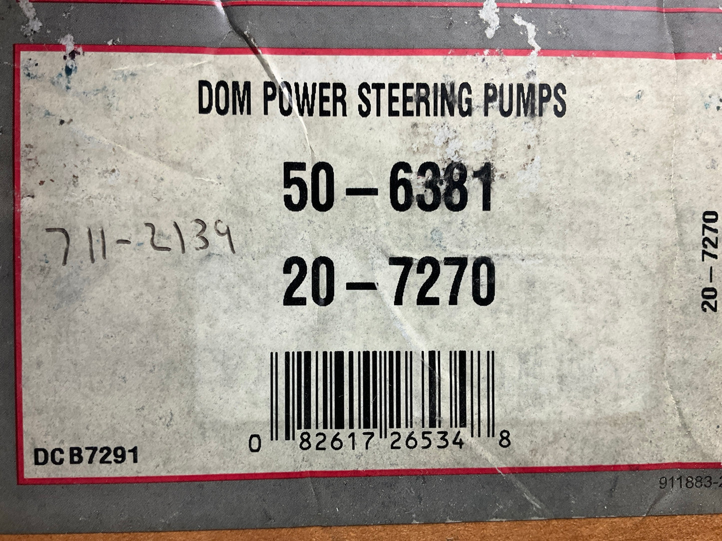 REMAN. Prosteer 50-6381 Power Steering Pump For 1990-1991 Tempo & Topaz