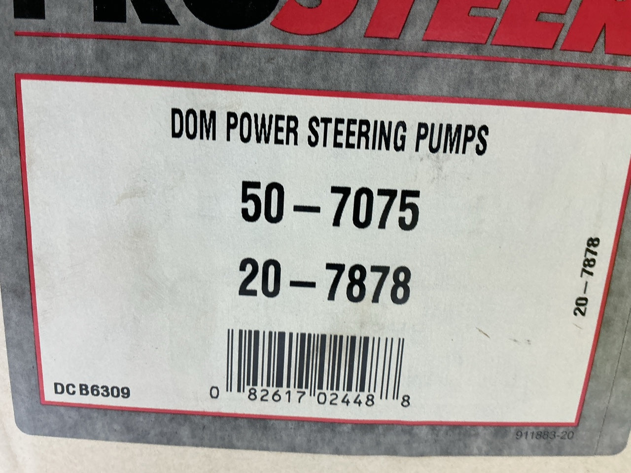 REMAN. Prosteer 50-7075 Power Steering Pump
