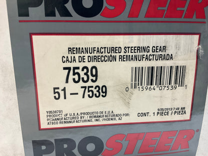 REMAN. Prosteer 51-7539 Steering Gear Box (With Power Steering)
