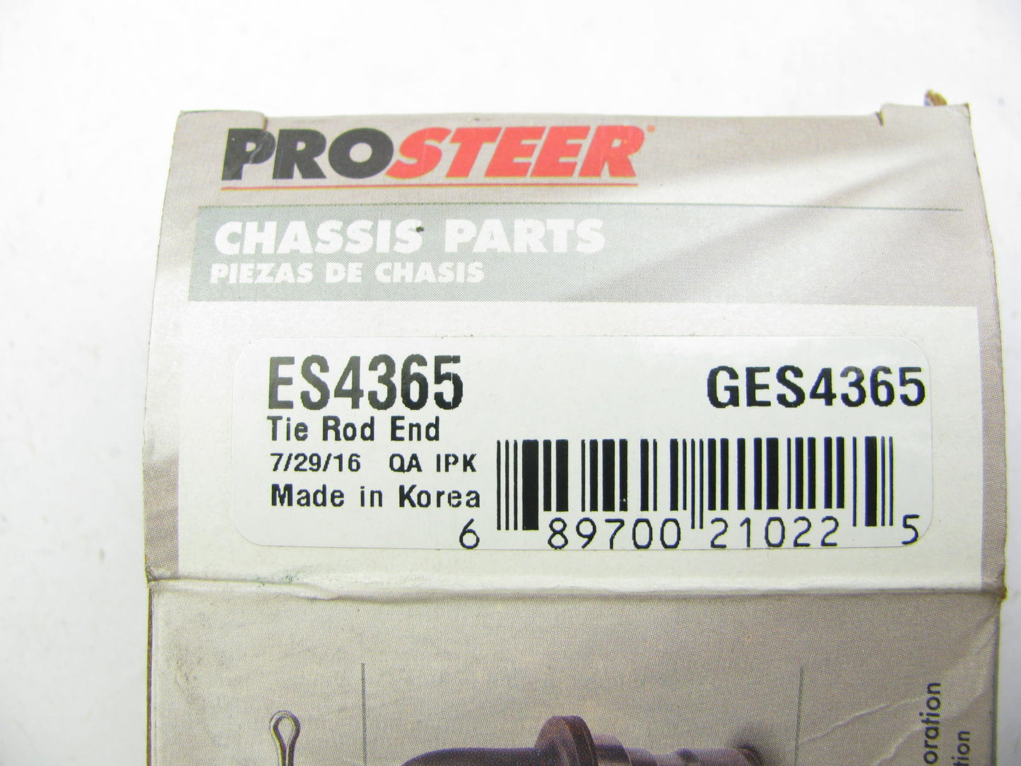 Prosteer ES4365 Steering Tie Rod End - Front Left Outer