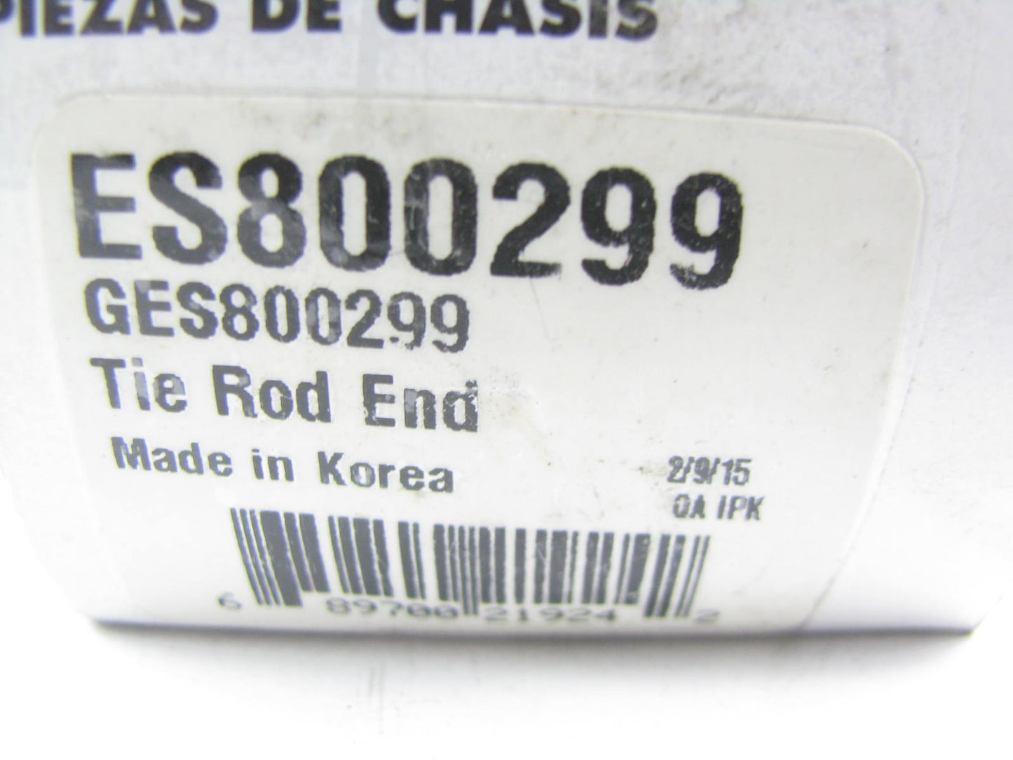 (2) Prosteer ES800299 Steering Tie Rod End - Front Inner