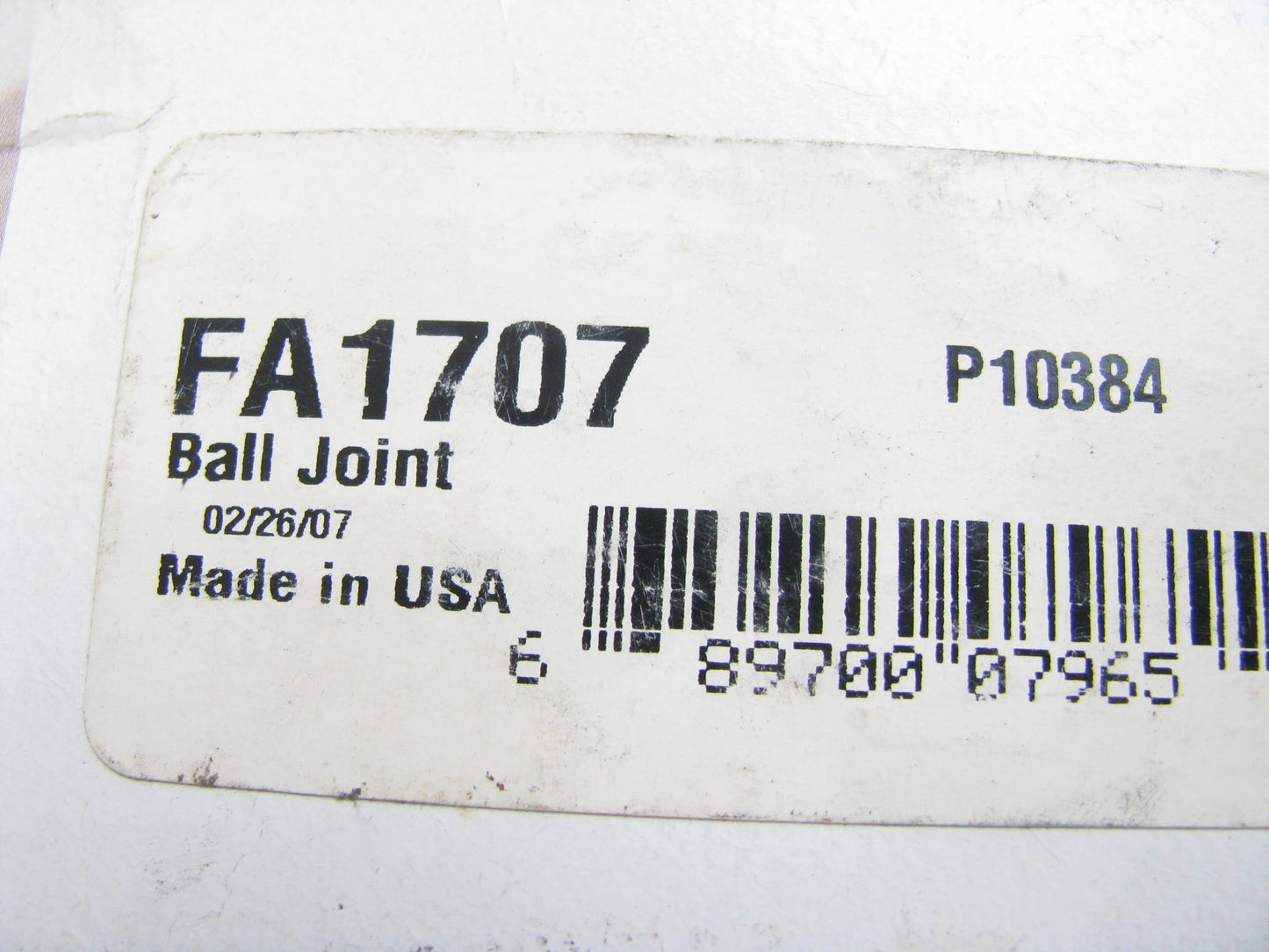 PB/Prosteer FA1707 Suspension Ball Joint, Front Lower