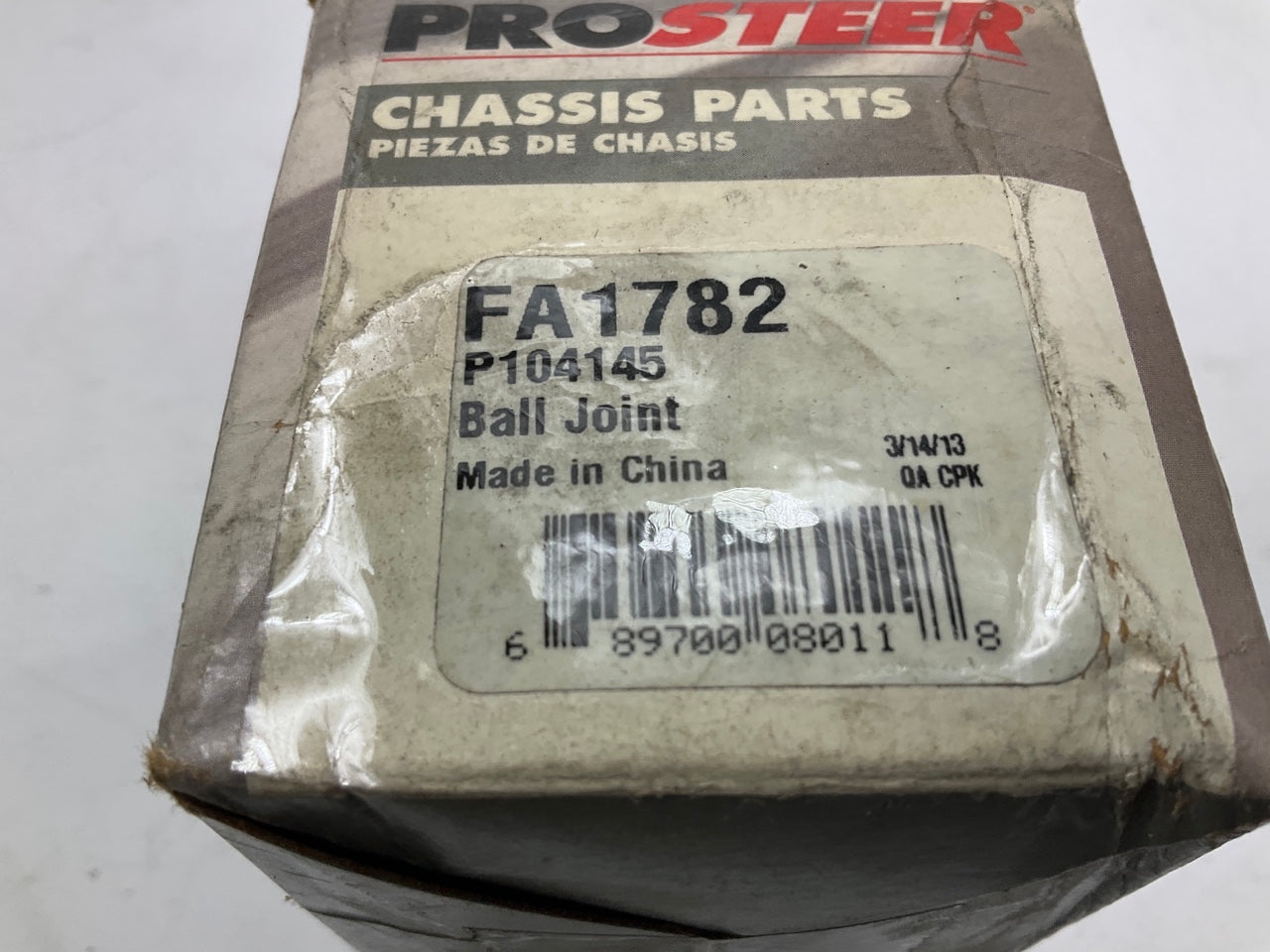 MISSING RETAINER - Prosteer FA1782 Front Lower Ball Joint