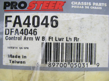 Prosteer FA4046 Suspension Control Arm & Ball Joint - Front Left Lower Rearward