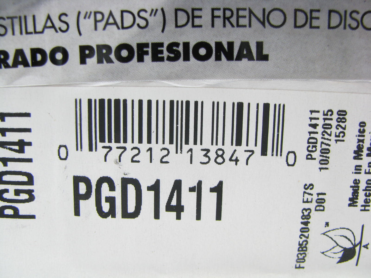 Prosteer PGD1411 Brake Pads