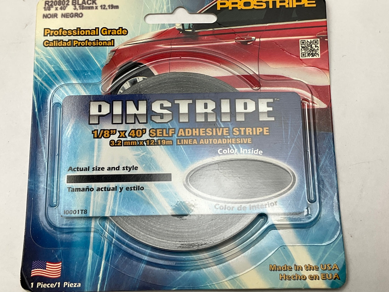 Prostripe R20802 Vinyl Striping Pinstriping Tape 1/8'' X 40' Black