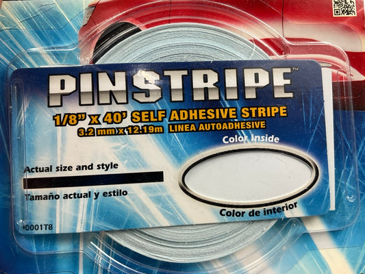 Prostripe R20808 40' X 1/8'' White Solid Striping Pinstripe Stripe Tape