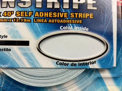 Prostripe R20808 40' X 1/8'' White Solid Striping Pinstripe Stripe Tape