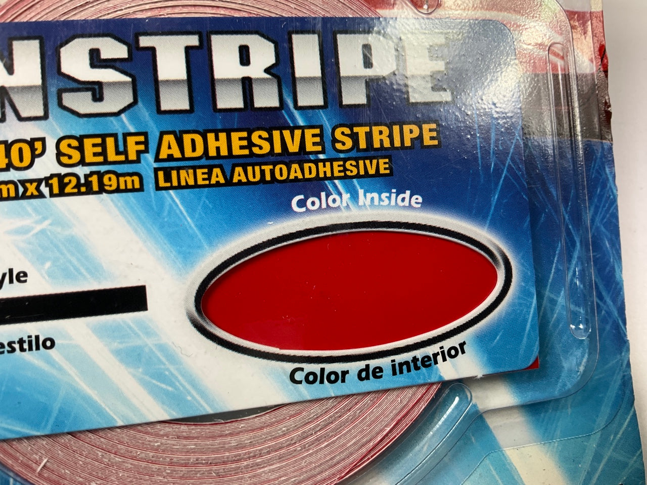 Prostripe R20830 1/8''  X 40''  Solid Stripes Tomato Red, Pinstripe Striping Tape