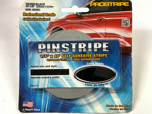 Prostripe R21202 1/4'' X 40' Black Pinstripe Striping Pin Stripes Tape