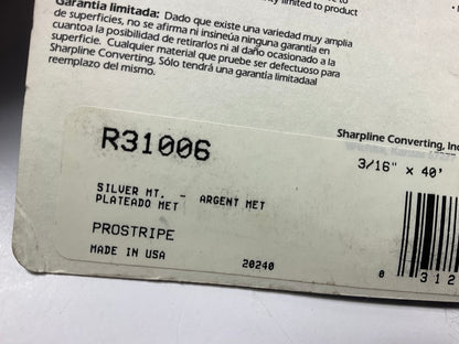 Prostripe R31006 Dual Line Pin Striping Tape, Silver Metallic, 3/16'' X 40'