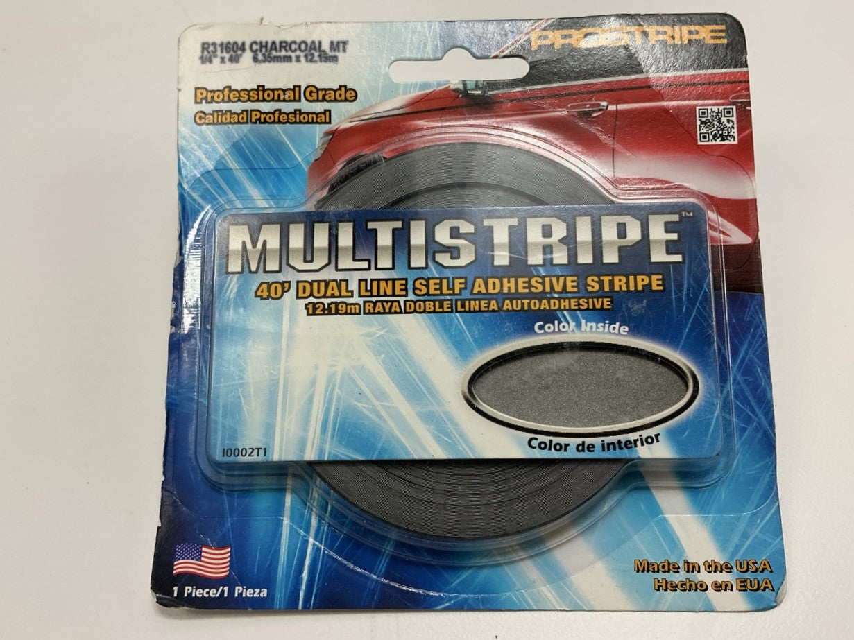 Prostripe R31604 Vinyl Striping Pinstriping Tape 1/4'' X 40' - Charcoal Metallic